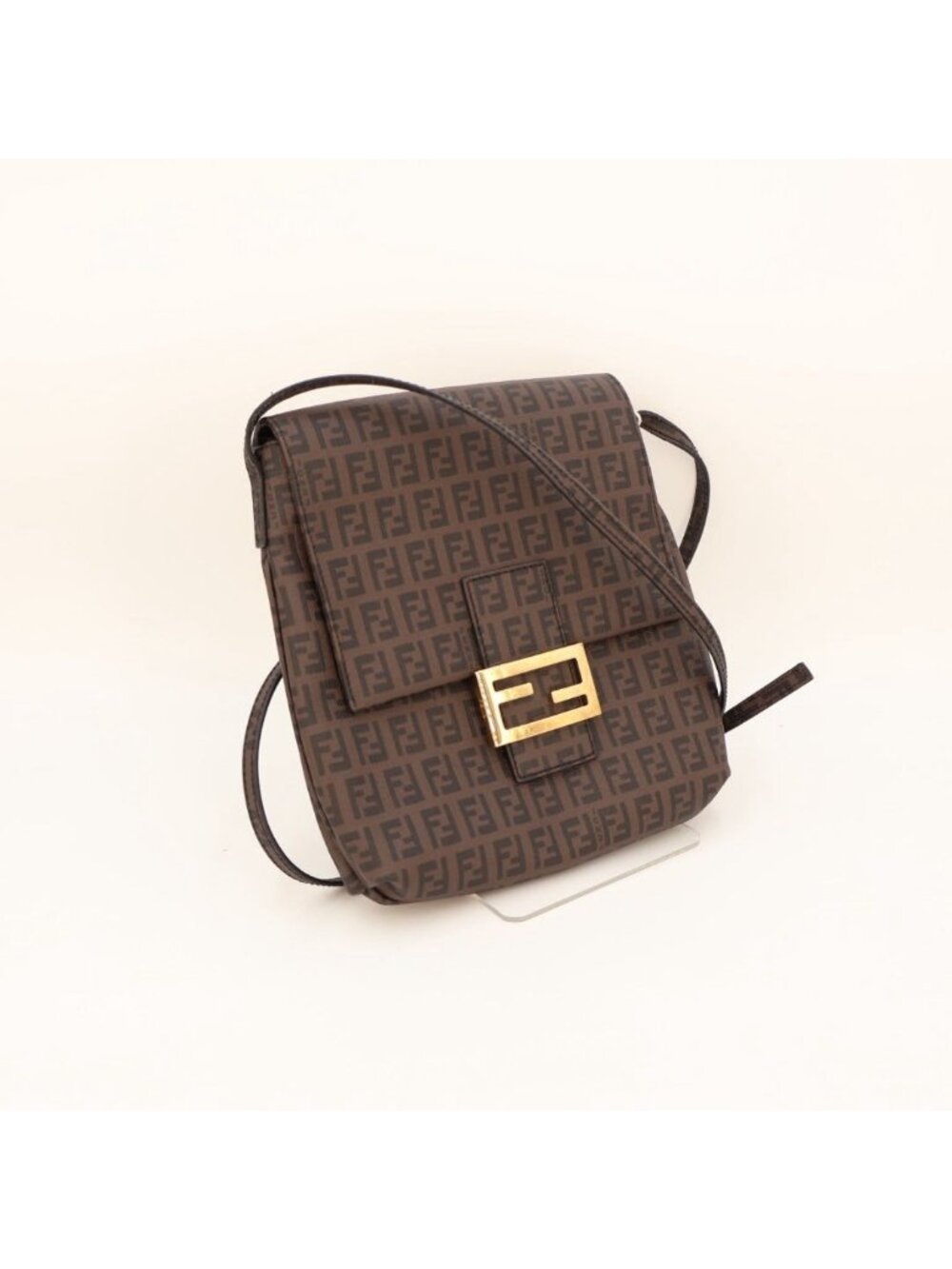 Fendi Zucchino Zucca Pattern Tote Crossbody Shoulder Bag